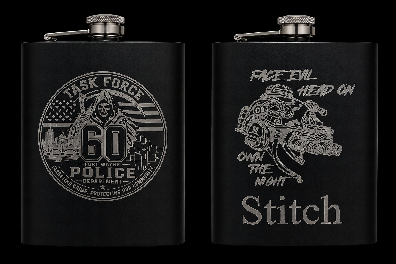 Engraved Flask