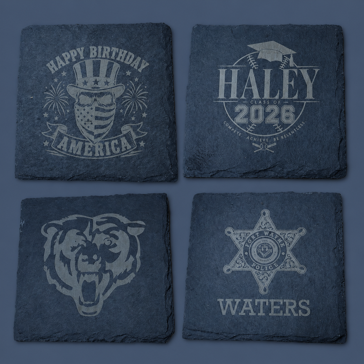 Slate Coasters 4 for $20