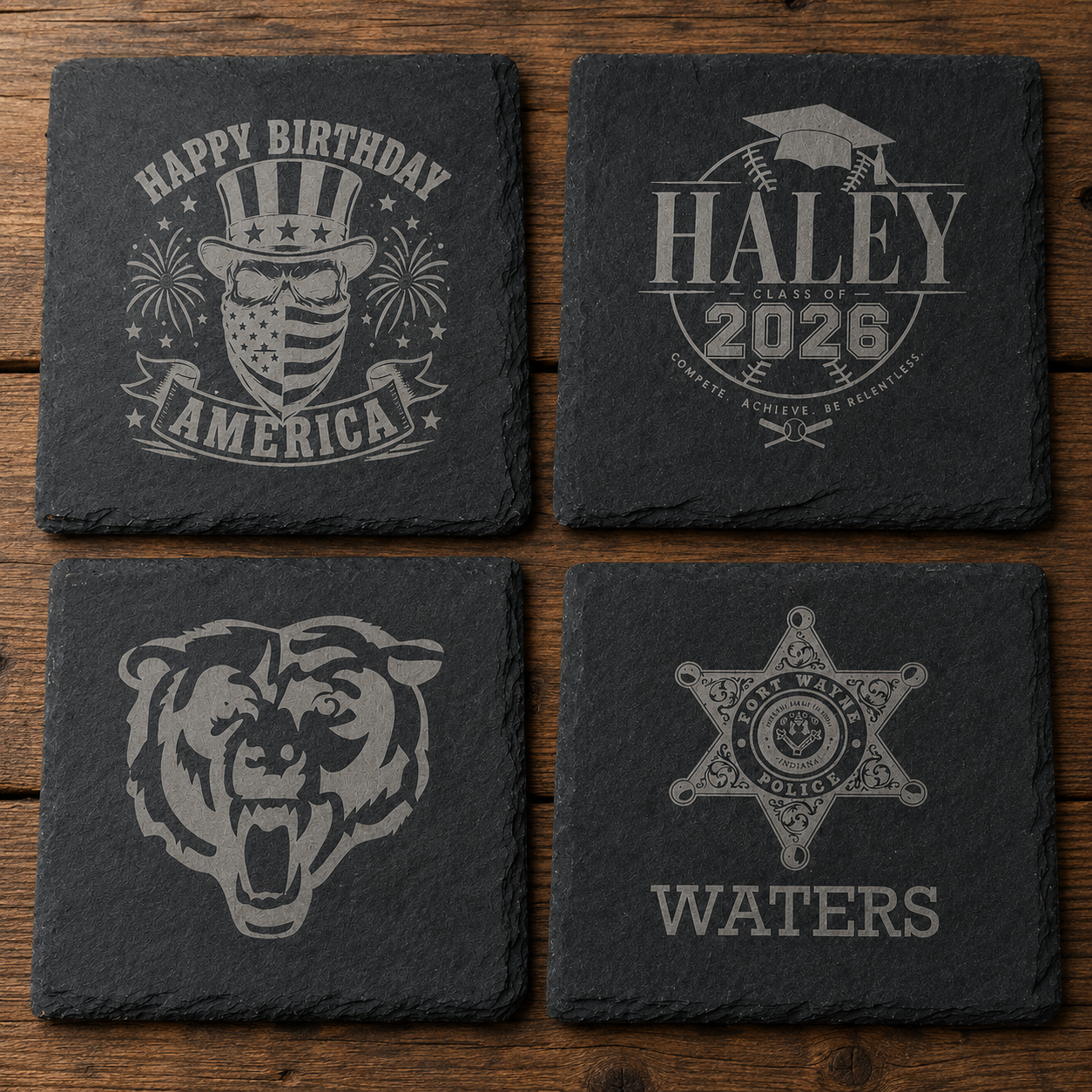 Slate Coasters 4 for $20
