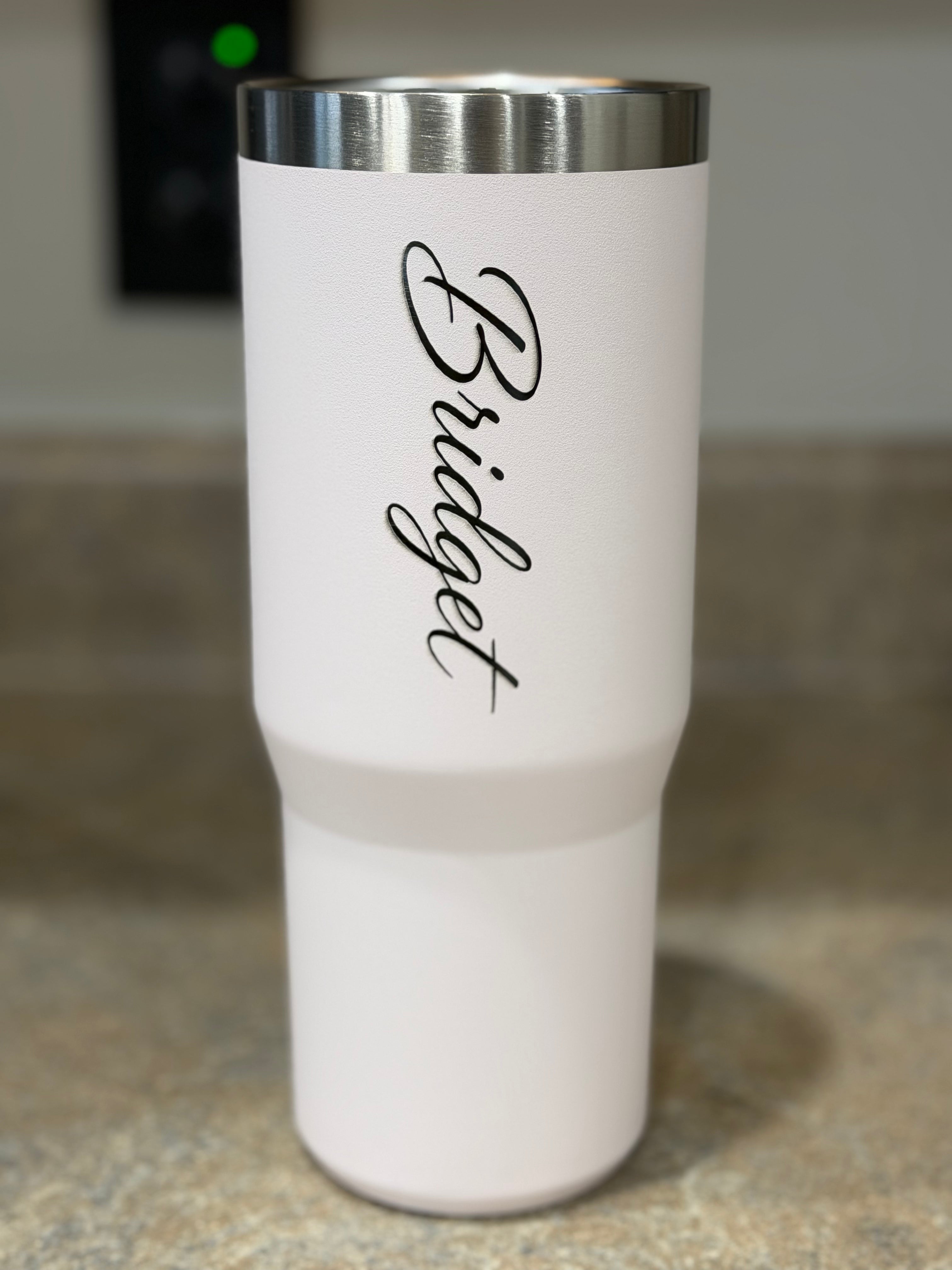 Engraved Stanley Flip Straw Tumbler
